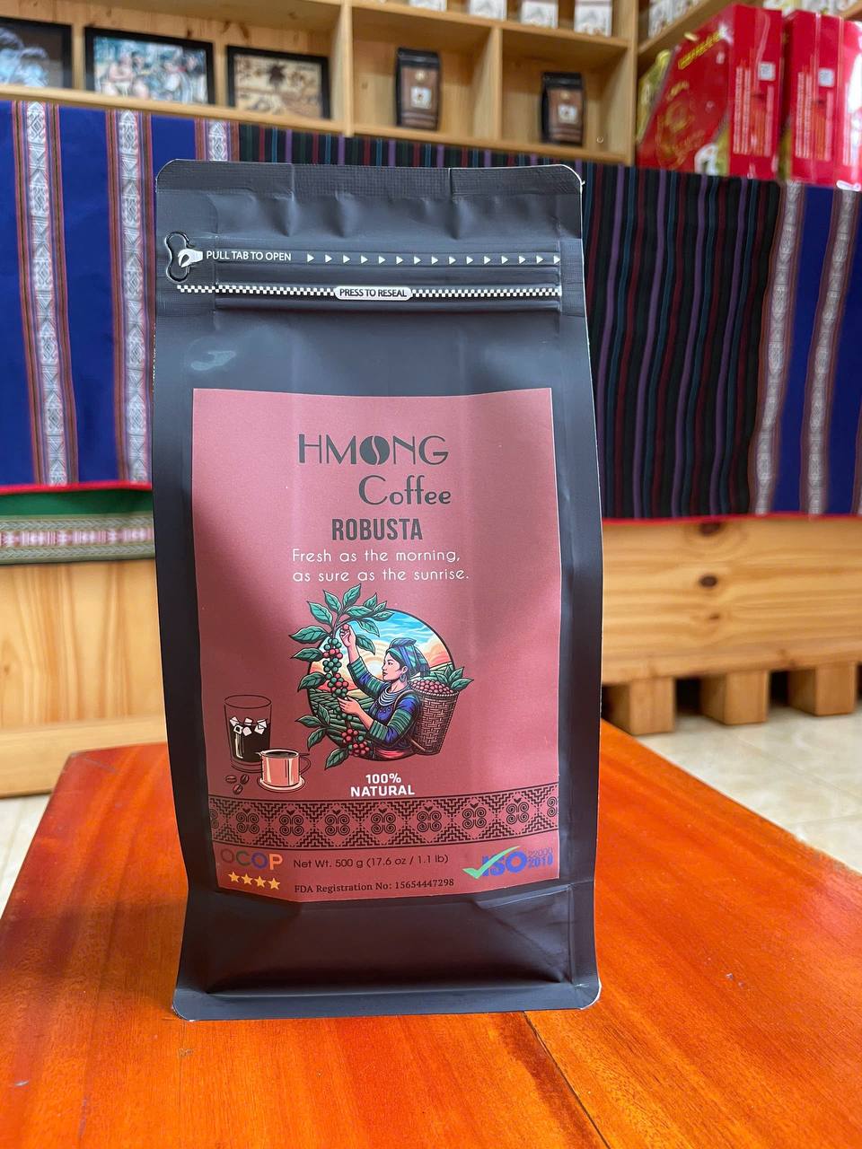 Robusta Hmong Coffee – 100% pure Robusta ground coffee