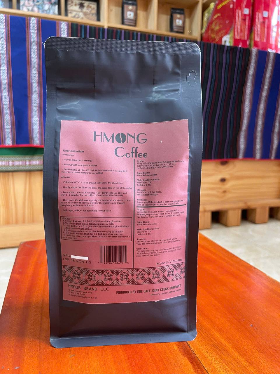 Arabica Hmong Coffee – 100% pure Arabica ground coffee