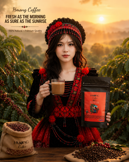 Hmong Coffee Mix 2 – Premium Vietnamese Ground Coffee | 80% Robusta, 20% Arabica