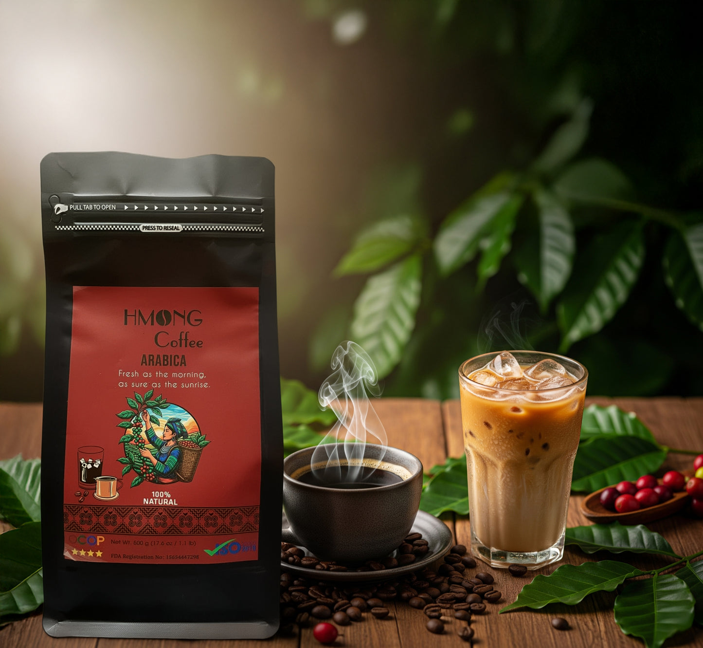 Arabica Hmong Coffee – 100% pure Arabica ground coffee